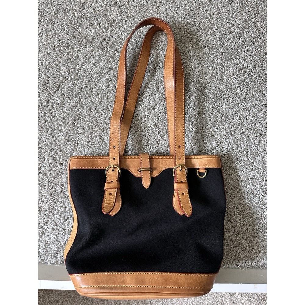 Dooney & Bourke Black and Tan Hobo Bag
